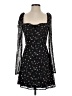 Missguided 100% Polyester Hearts Black Cocktail Dress Size 4 - photo 1