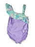 Speedo Floral Purple One Piece Swimsuit Size XS (youth) - photo 1