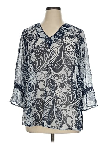 Susan Graver 3/4 Sleeve Blouse (view 1)