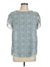 Angashion 100% Polyester Blue Short Sleeve Blouse Size L - photo 1
