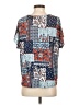 Lavish Blue Short Sleeve Blouse Size S - photo 2