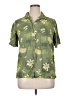 Classic Elements 100% Rayon Floral Green Short Sleeve Blouse Size 18W - photo 1