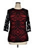 Bisou Bisou Black 3/4 Sleeve Top Size XL - photo 1