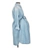 Seraphine 100% Cotton Blue Trenchcoat Size 4 Maternity - photo 4