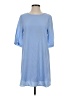 Everly 100% Polyester Solid Blue Casual Dress Size S - photo 1