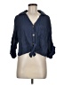 Unbranded Blue 3/4 Sleeve Button-Down Shirt Size M (estimated) - photo 1