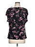 Frenchi Black Short Sleeve Top Size L - photo 1
