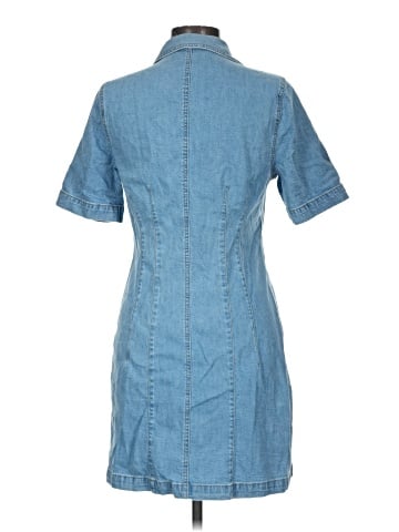 Madewell Denim Seamed Mini Shirtdress in Palermo Wash (view 2)