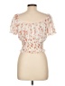 Love Streak 100% Polyester Ivory Short Sleeve Blouse Size XL - photo 2