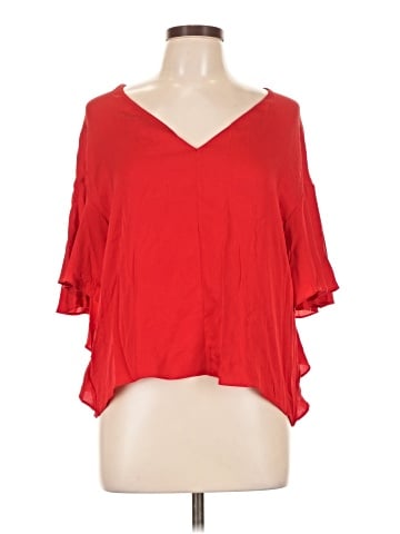 Milly 3/4 Sleeve Silk Top (view 1)