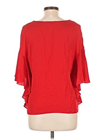 Milly 3/4 Sleeve Silk Top (view 2)