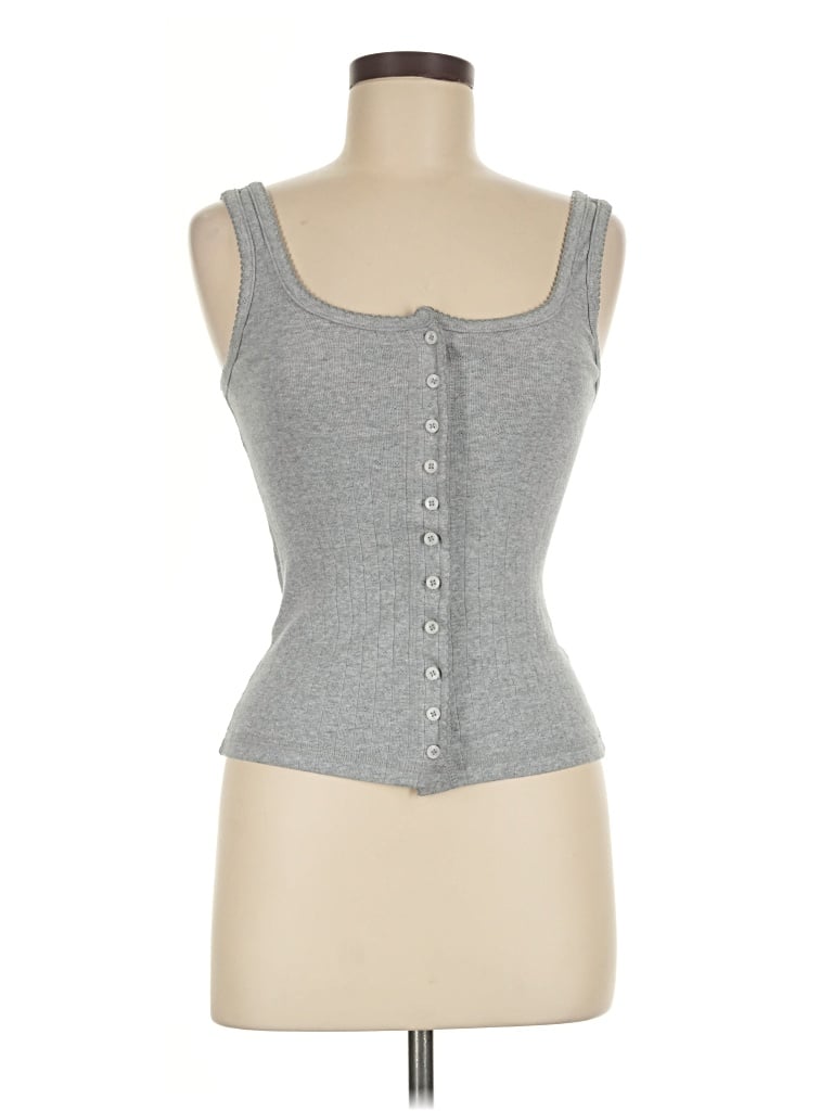Pre-owned Carly Jean Tank Top In Gray