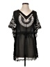 Ya Black Short Sleeve Silk Top Size S - photo 1