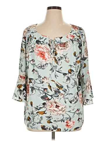Sara Michelle 3/4 Sleeve Blouse (view 1)