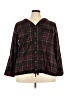 New York Laundry 100% Polyester Plaid Black Cardigan Size 3X - photo 1