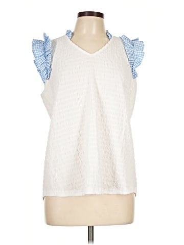 Periwinkle Sleeveless Blouse (view 1)