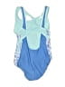 ZeroXposur Graphic Blue One Piece Swimsuit Size 7 - photo 2