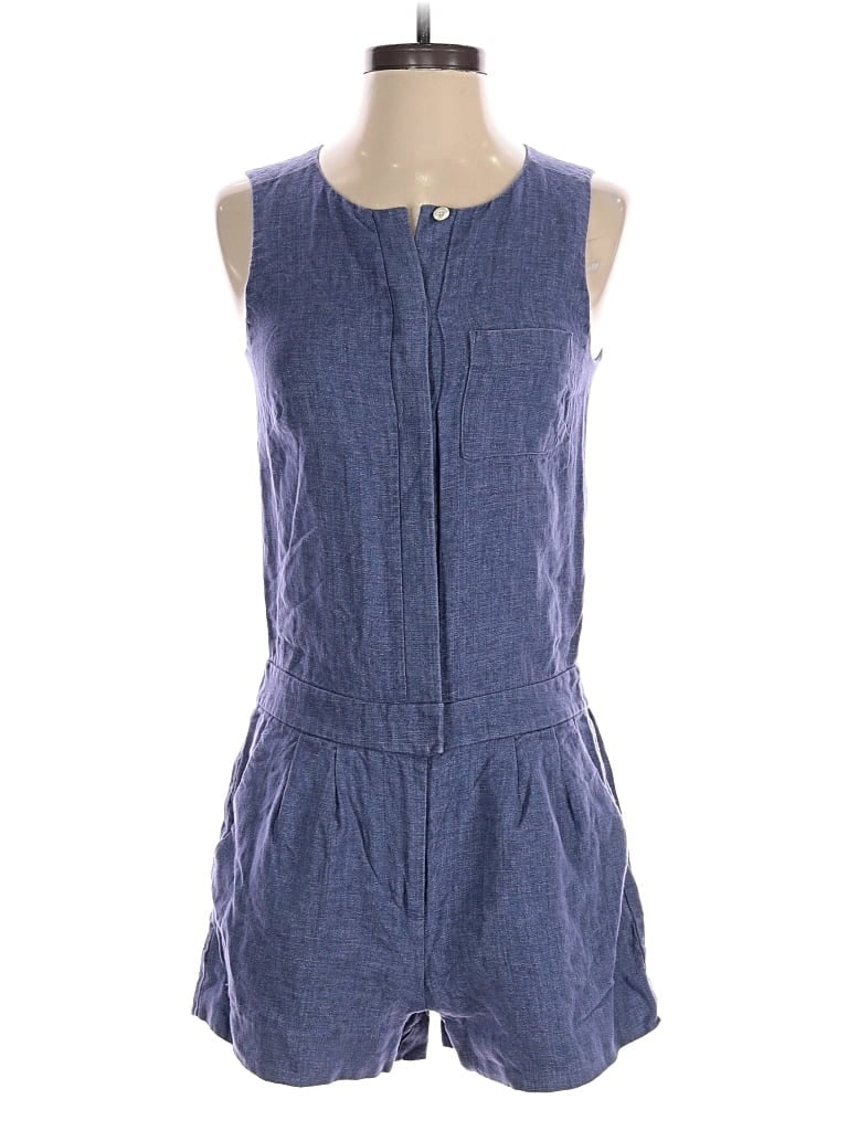 Pre-owned Jcrew Romper In Blue