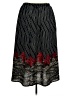 Sag Harbor 100% Polyester Paisley Black Casual Skirt Size 1X - photo 2