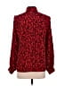 Oleg Cassini 100% Polyester Animal Print Red Long Sleeve Blouse Size 8 - photo 2