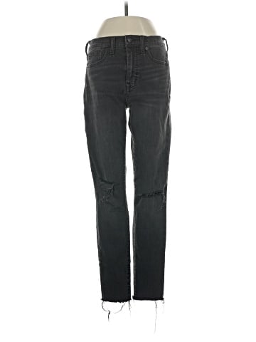 Madewell 9" Mid-Rise Skinny Jeans in Black Sea (view 1)