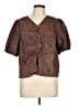 Sam Edelman Brown Short Sleeve Blouse Size L - photo 1