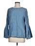 BeachLunchLounge 100% Lyocell Blue Long Sleeve Blouse Size M - photo 1