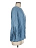 BeachLunchLounge 100% Lyocell Blue Long Sleeve Blouse Size M - photo 4