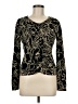 Rafaella 100% Cotton Floral Black Cardigan Size M (petite) - photo 1