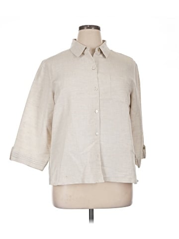 Crazy Horse by Liz Claiborne 3/4 Sleeve Button-Down Shirt (view 1)