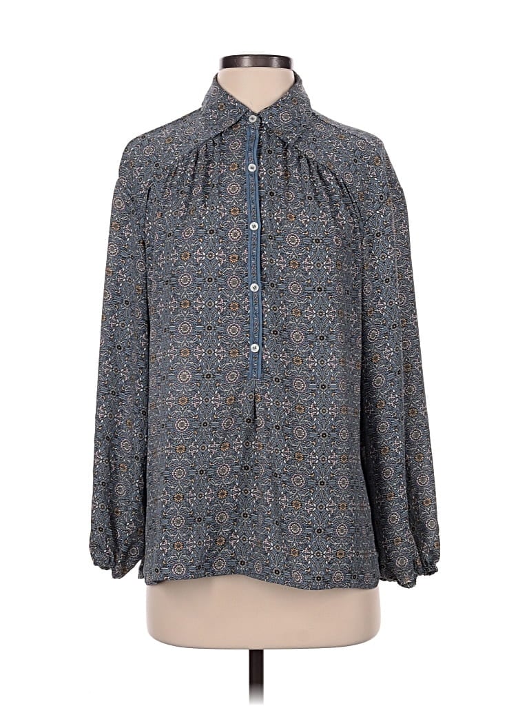Pre-owned Max Studio 3/4 Sleeve Blouse In Blue