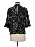 14th & Union 100% Polyester Black 3/4 Sleeve Blouse Size M - photo 2