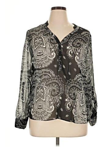 a.n.a. A New Approach Long Sleeve Blouse (view 1)