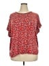 Max Studio Paisley Red Short Sleeve T-Shirt Size 2X - photo 1