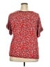 Max Studio Paisley Red Short Sleeve T-Shirt Size 2X - photo 2