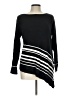 Chico's 100% Cotton Stripes Black Pullover Sweater Size L - photo 1