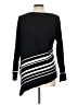 Chico's 100% Cotton Stripes Black Pullover Sweater Size L - photo 2