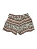 Studio 253 100% Rayon Paisley Green Shorts Size M - photo 2