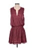 Mango 100% Polyester Polka Dots Burgundy Casual Dress Size 6 - photo 1