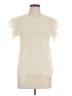 AndTheWhy 100% Acrylic Ivory Short Sleeve Top Size S - photo 1