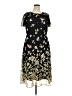 Studio One 100% Polyester Floral Black Cocktail Dress Size 16 - photo 1