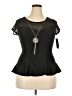 A. Byer Black Short Sleeve Top Size XL - photo 1