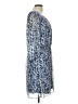 AB Studio 100% Polyester Paisley Blue Casual Dress Size L - photo 4