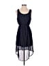 Rhapsody Polka Dots Blue Casual Dress Size M - photo 1