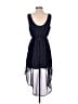 Rhapsody Polka Dots Blue Casual Dress Size M - photo 2