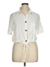 Moa Moa Ivory Short Sleeve Blouse Size XL - photo 1