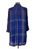 Caffé Marrakesh 100% Rayon Plaid Blue 3/4 Sleeve Button-Down Shirt Size L - photo 2