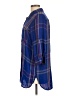 Caffé Marrakesh 100% Rayon Plaid Blue 3/4 Sleeve Button-Down Shirt Size L - photo 5
