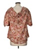 Roommates 100% Polyester Brown Short Sleeve Blouse Size L - photo 2