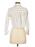 Love Notes 100% Cotton Stripes Ivory 3/4 Sleeve Button-Down Shirt Size M - photo 2